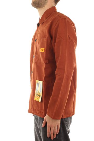 CANVAS COVERALL JACKET TERRACOTTA