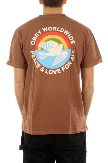 Obey Peace & Love For All Classic Pigment Tee