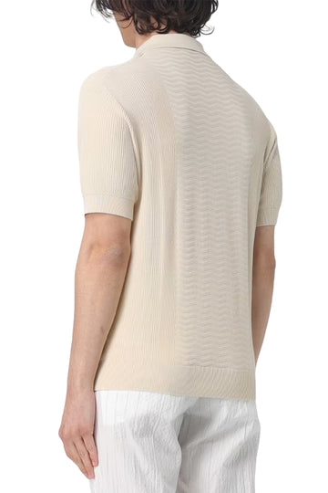 Extrafine Crepe Cotton Polo Shirt