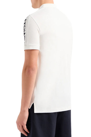 Pique polo shirt with logo tape