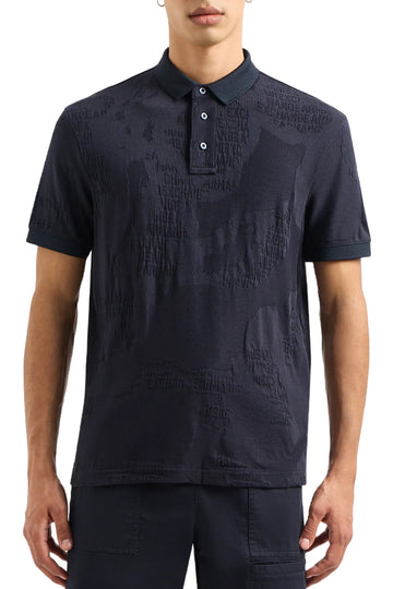 Polo regular fit in jersey jacquard