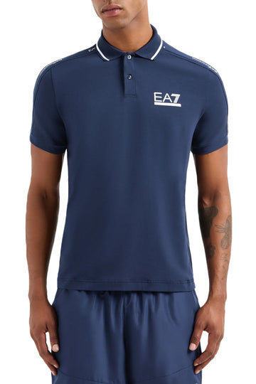 Tennis Club polo shirt in stretch cotton jersey