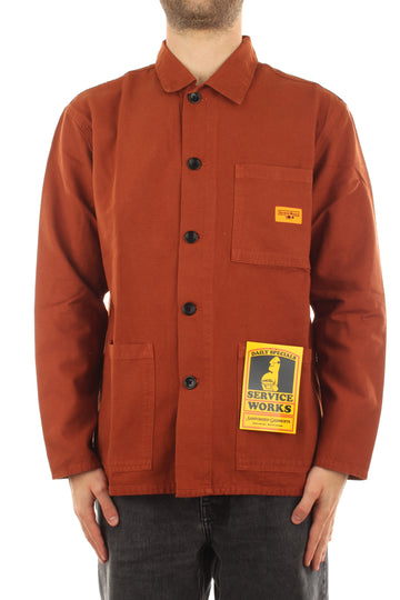 CANVAS COVERALL JACKET TERRACOTTA