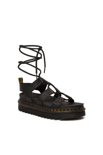 NARTILLA SANDALS IN HYDRO LEATHER WITH GLADIATOR STYLE LACES